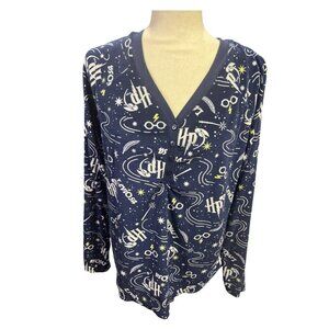 Womens Pajama Top XL Harry Potter Wizarding World  Stretch Fleece Soft